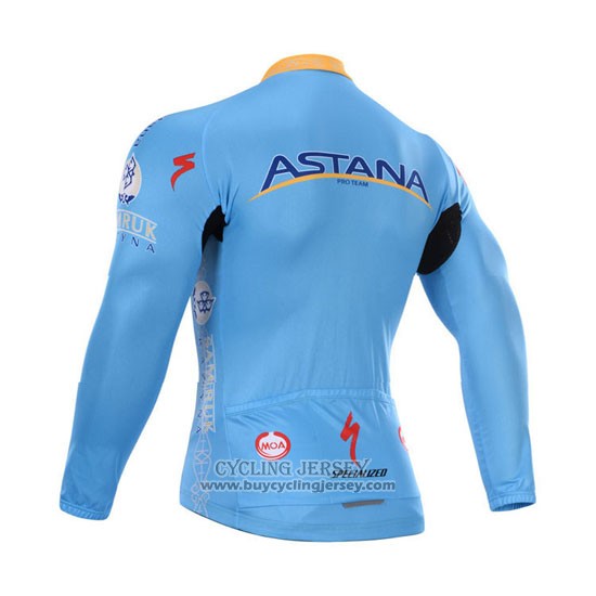 2015 Jersey Astana Long Sleeve Light Blue